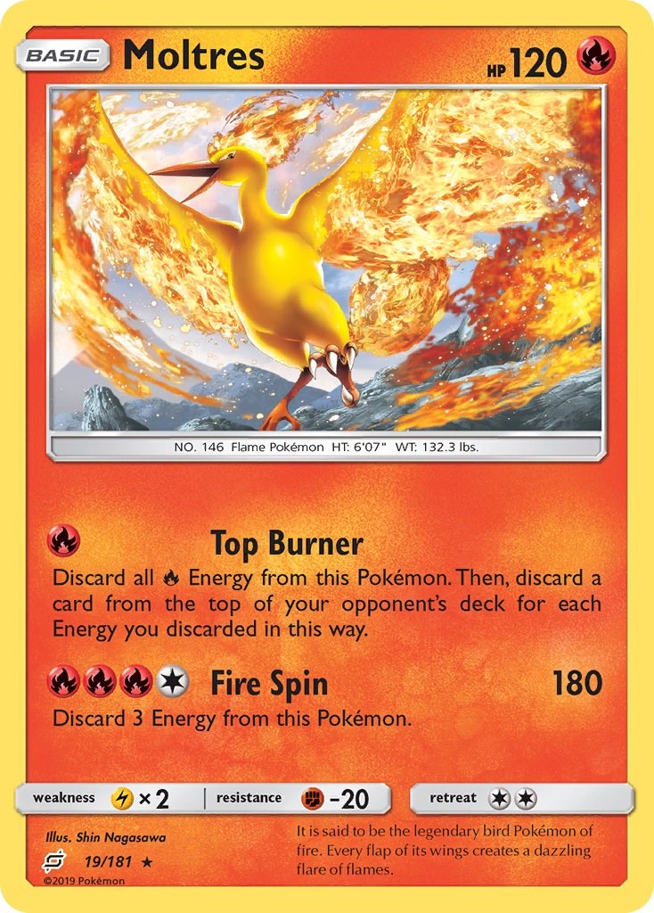 Rocket's Moltres. Pokemon Holofoil Real Card. 