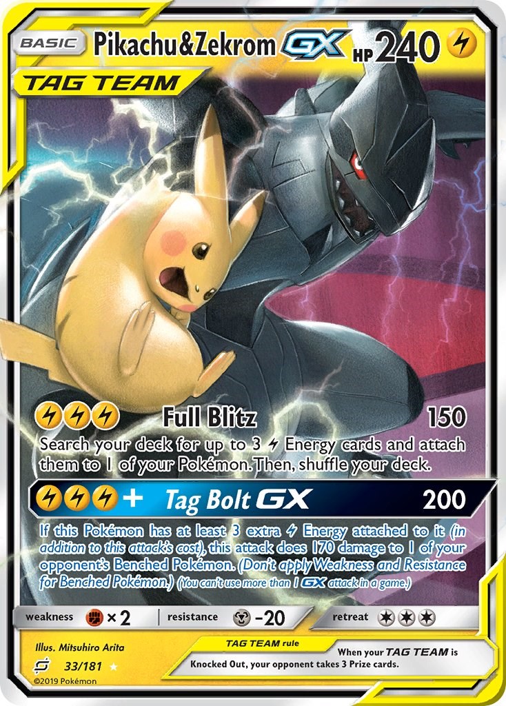 pikachu and zekrom gx pokemon card Values - MAVIN