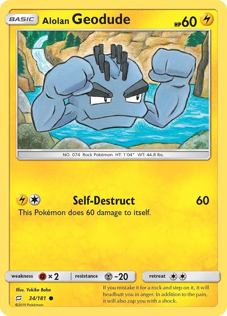 Alolan Geodude card artwork