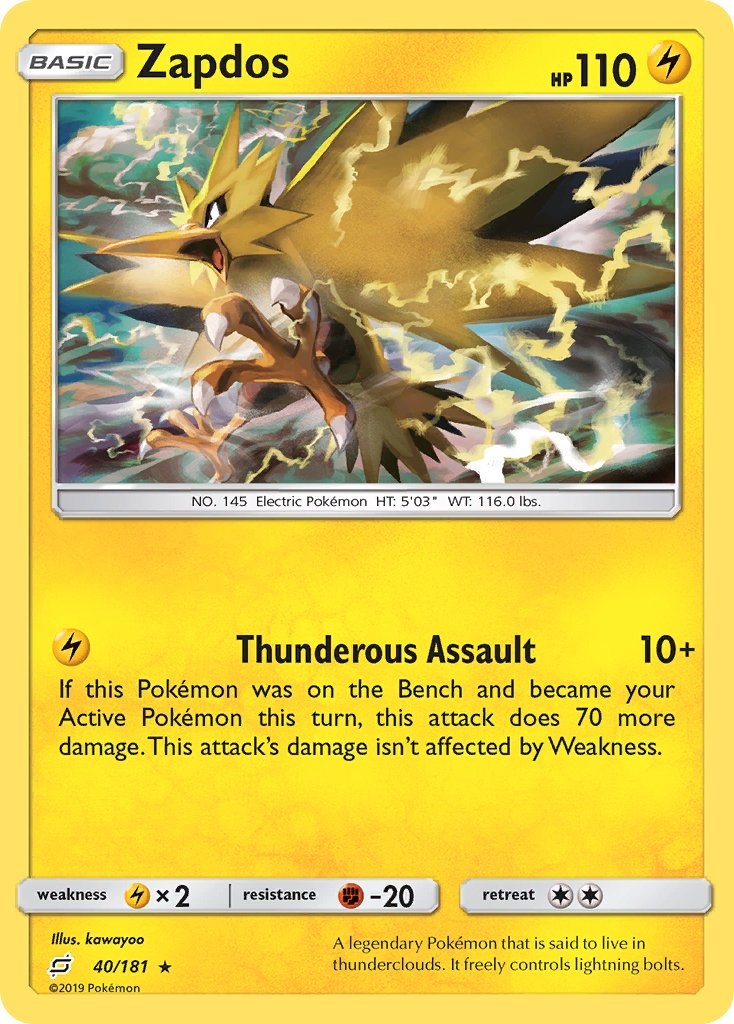 Zapdos Giant Pokemon Card Print -  Norway