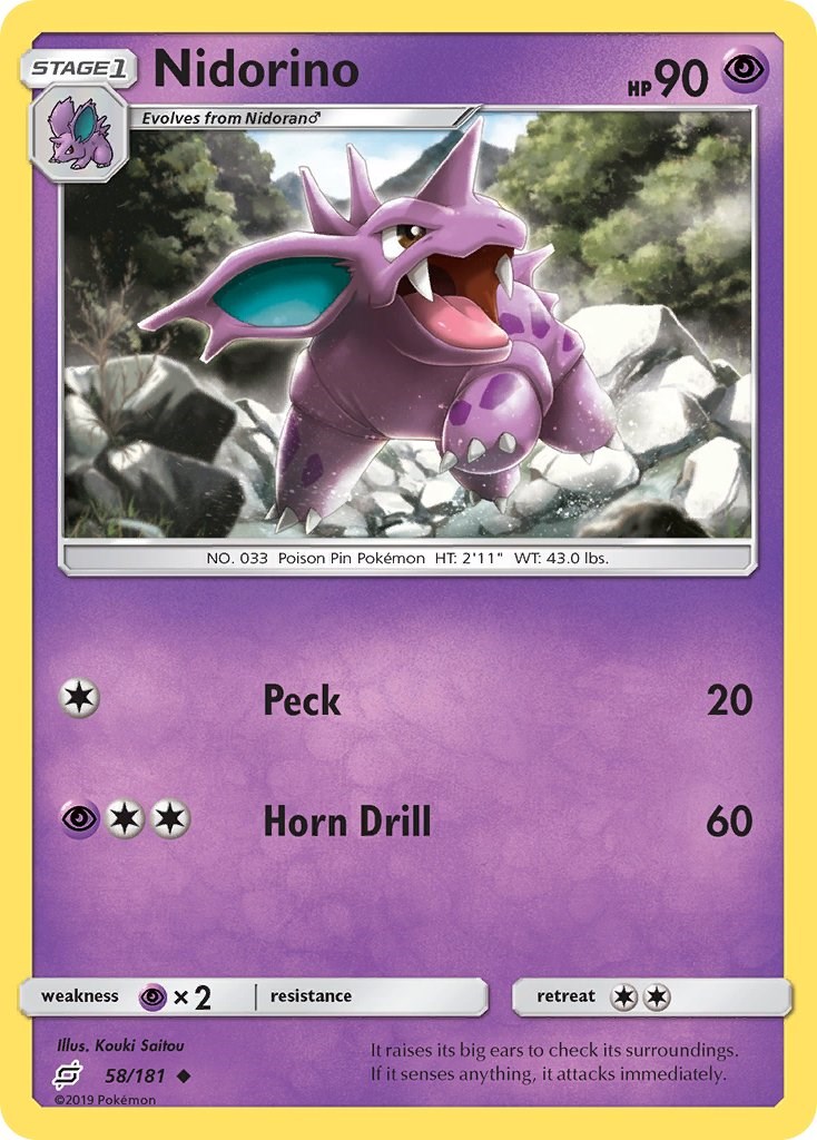 Nidorino card artwork