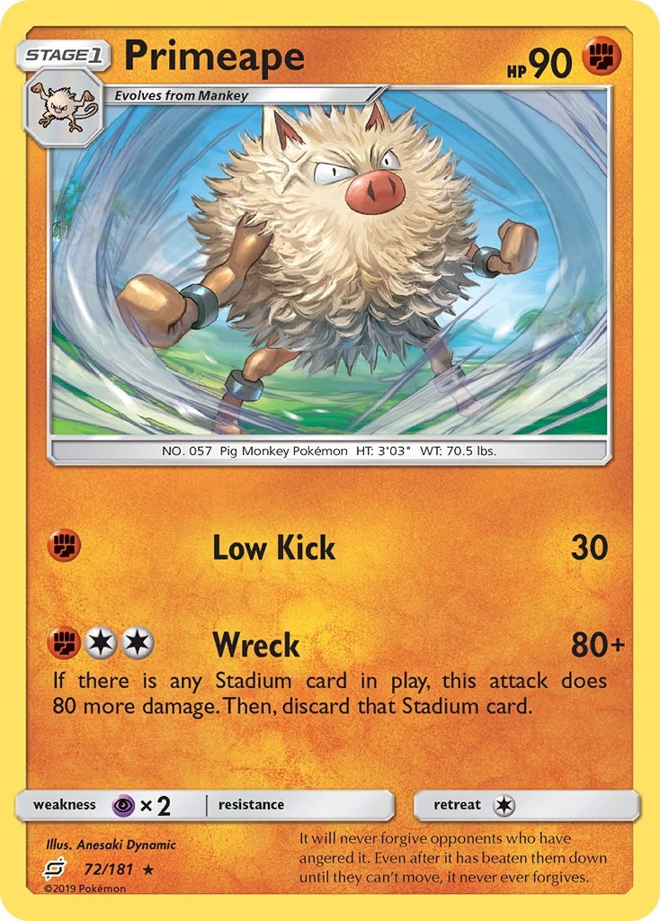 Primeape card artwork