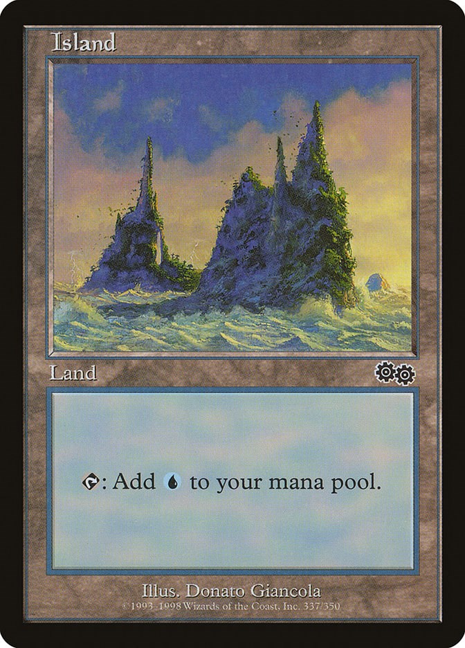Island (337) Urza's Saga Magic The Gathering