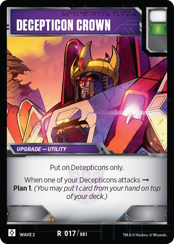 Decepticon Crown - Rise of the Combiners - Transformers TCG