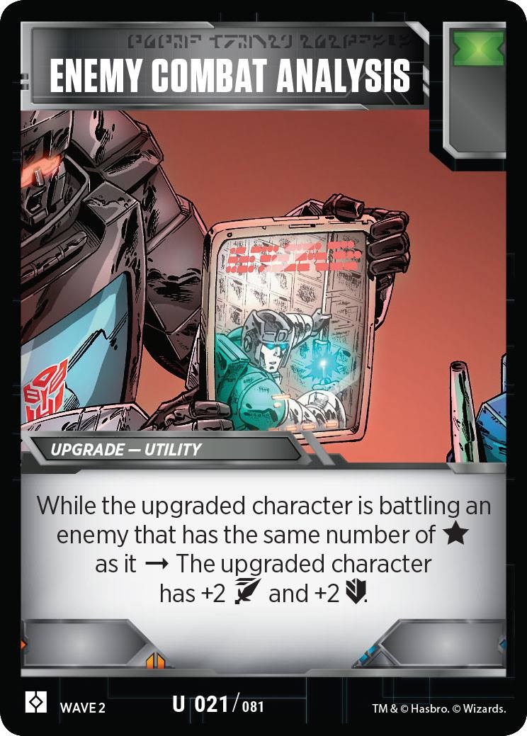 Enemy Combat Analysis - Rise of the Combiners - Transformers TCG