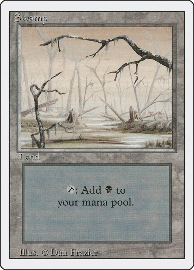 Swamp (B) - Revised Edition - Magic: The Gathering