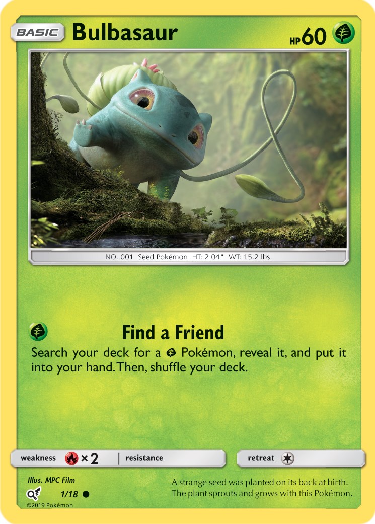 Bulbasaur Holo Common Detective Pikachu Pokemon 2885