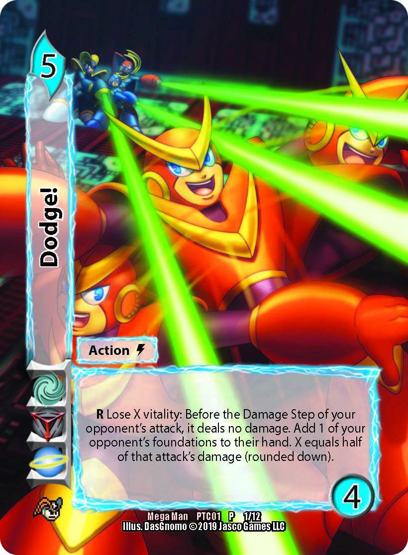 Dodge! (Full Art) (2019 UFS PTC) - Mega Man: Rise of Masters - UniVersus