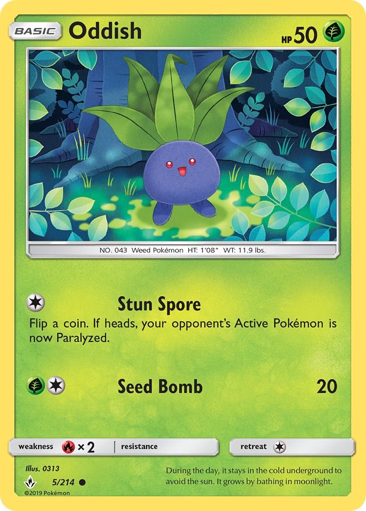 Oddish card artwork