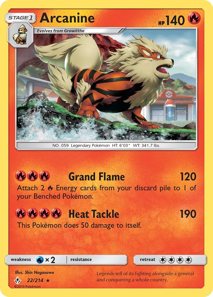 Arcanine SM Unbroken Bonds Pokemon