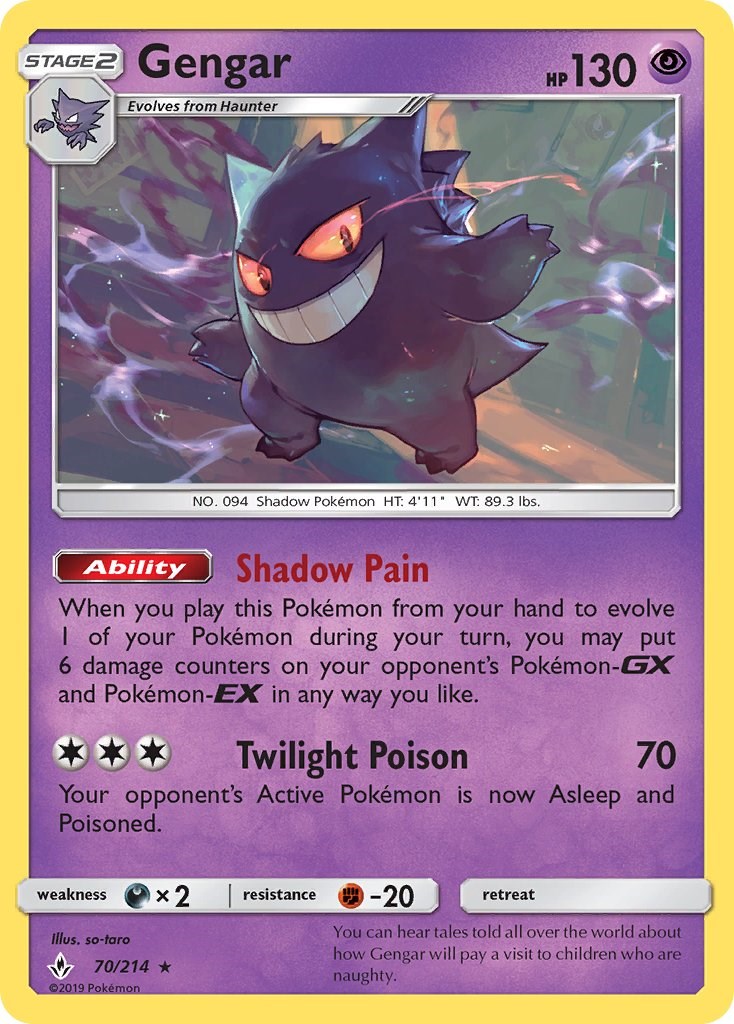 gengar pokemon card