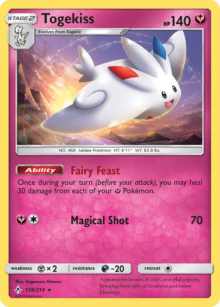 Togekiss (rara tipo fada) - Pokémon TCG Cards (original em