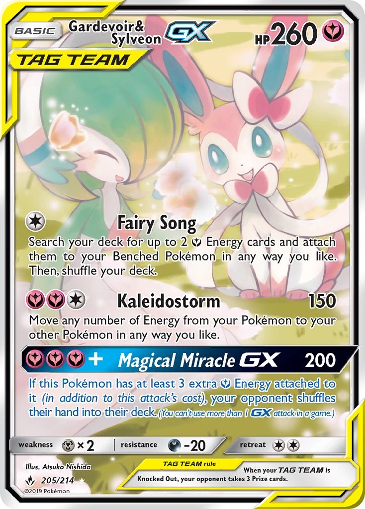 Gardevoir & Sylveon Tag Team GX (Alternate Art) - 205/214 - Full Art Ultra  Rare - Pokemon Singles » 7th Generation (Sun & Moon Sets) » SM - Unbroken  Bonds - The Deck Box