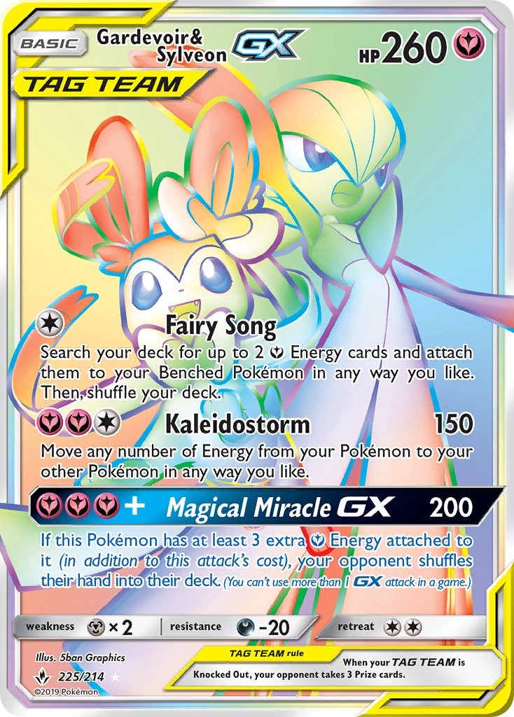 Carta Pokemon Gardevoir e Sylveon Gx, Brinquedo Pokemon Usado 62016912