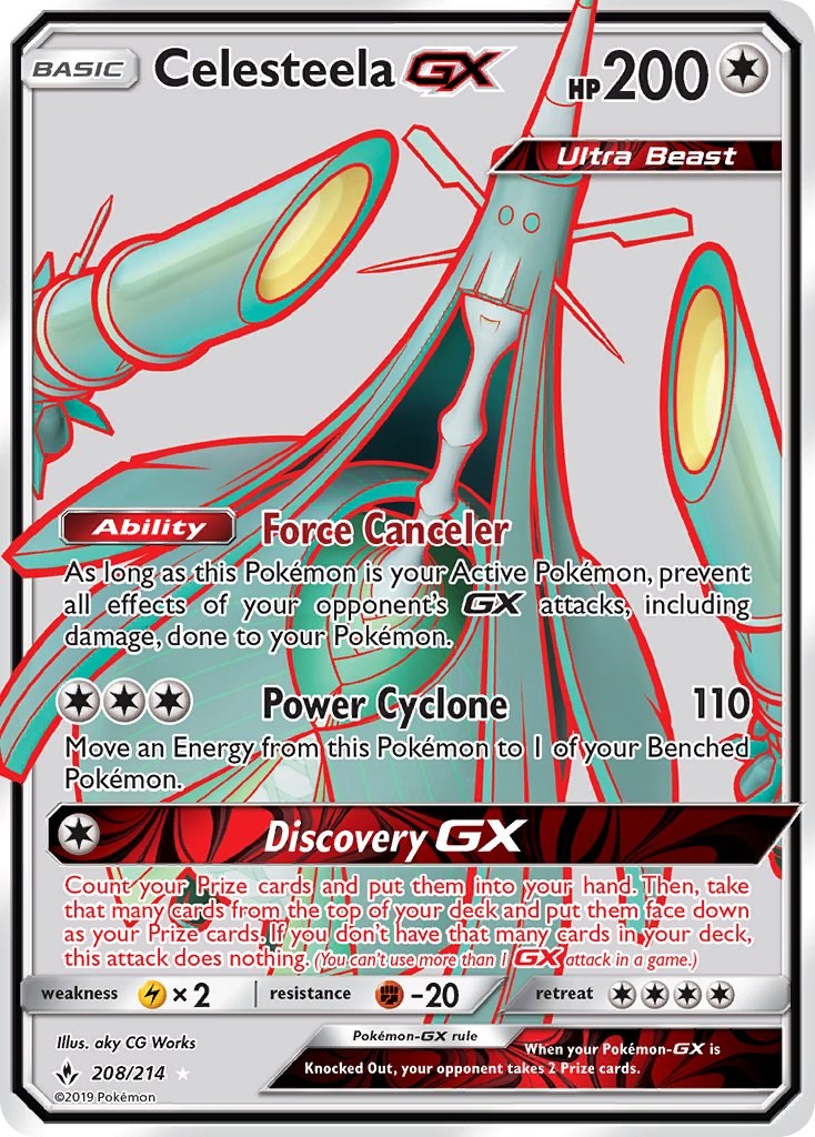 Carta Pokémon Celesteela Gx Original Ultra Criatura Original