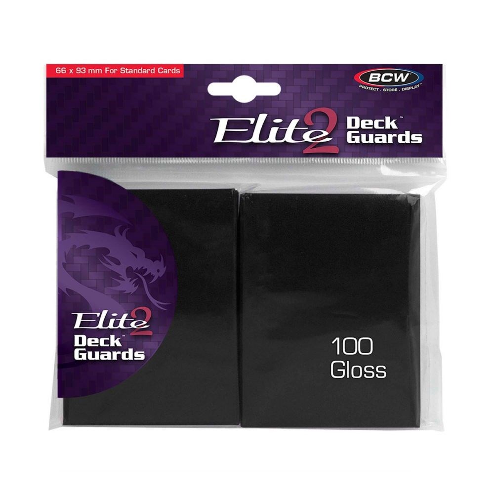 Elite2 Deck Guards Glossy Standard Black (100Pack) BCW Card