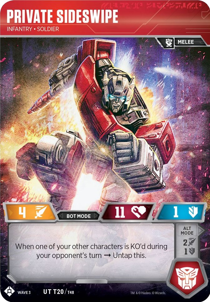 Private Sideswipe - Infantry Soldier - War for Cybertron: Siege I ...