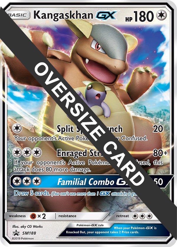 Kangaskhan GX SM188 JUMBO OVERSIZED Holo Mint Pokemon Card:: Unicorn Cards  - YuGiOh!, Pokemon, Digimon and MTG TCG Cards for Players and Collectors.