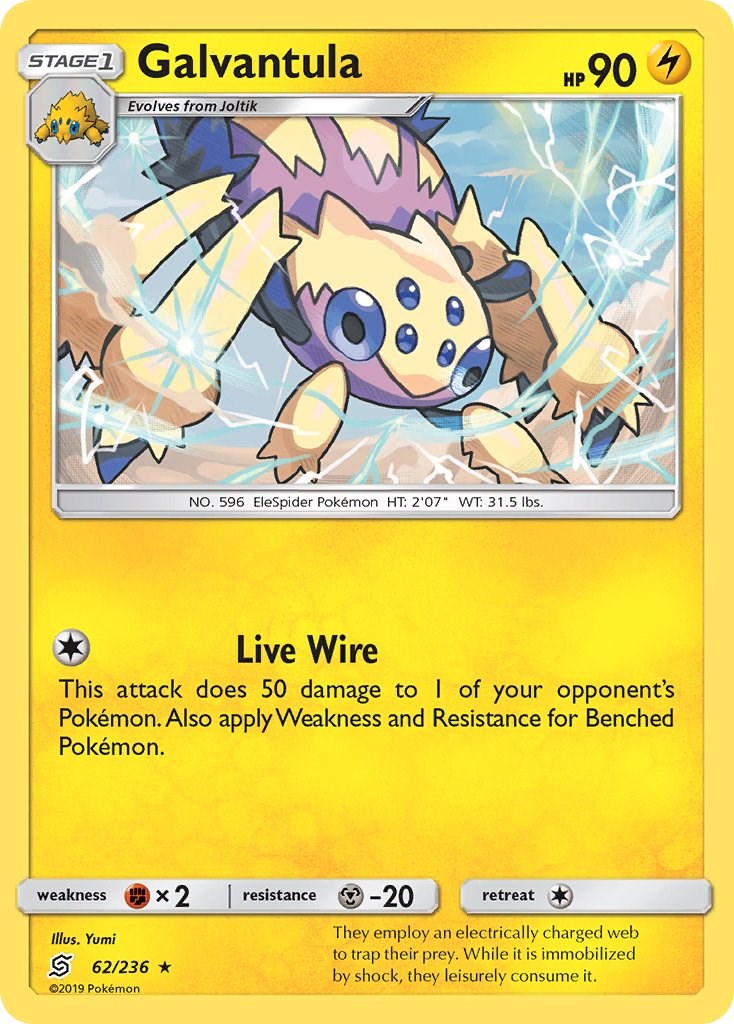 Galvantula - Pokémon Elétrico Raro 27/119 Pokemon Card Game