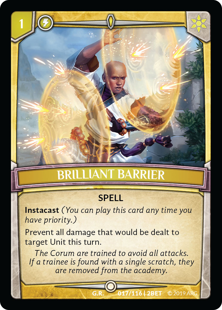 Brilliant Barrier - Betrayal - Argent Saga TCG