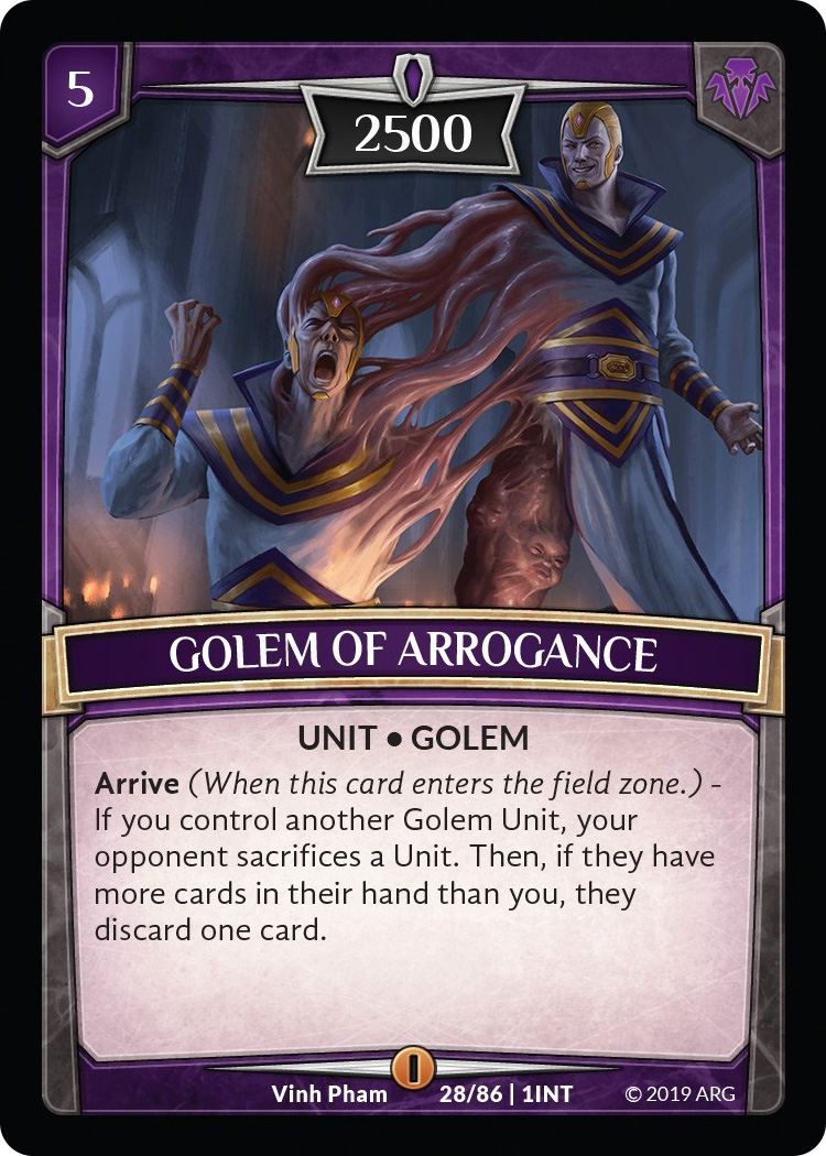 Golem of Arrogance - Intro Decks - 2019 - Argent Saga TCG