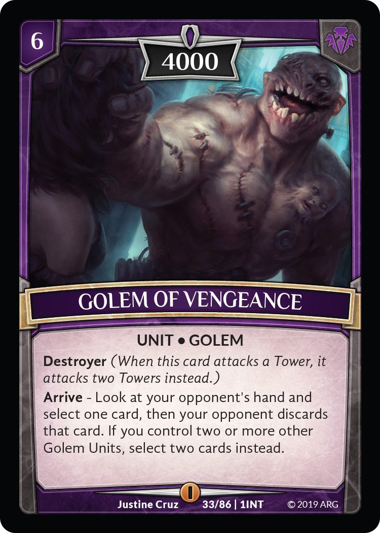 Golem of Vengeance - Intro Decks - 2019 - Argent Saga TCG
