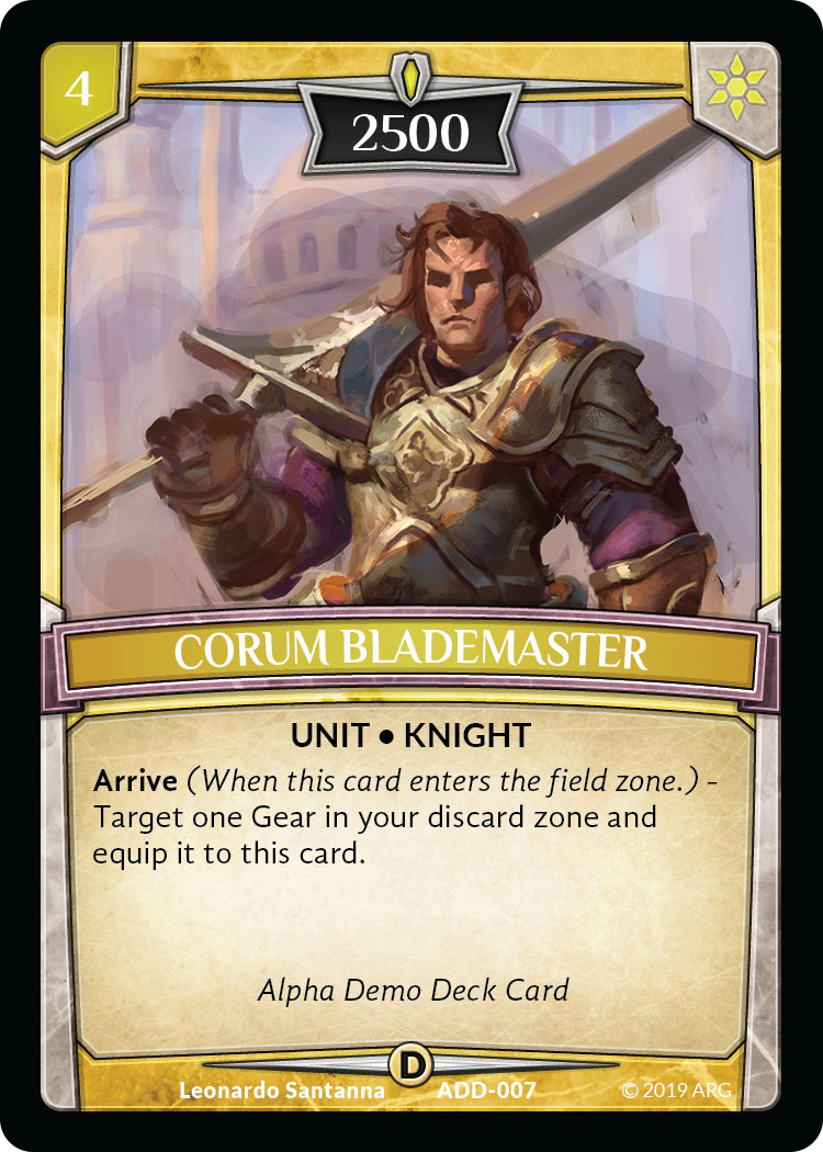 Corum Blademaster Alpha Demo Intro Decks Argent Saga TCG Corum Blademaster Alpha Demo Intro Decks Argent Saga TCG