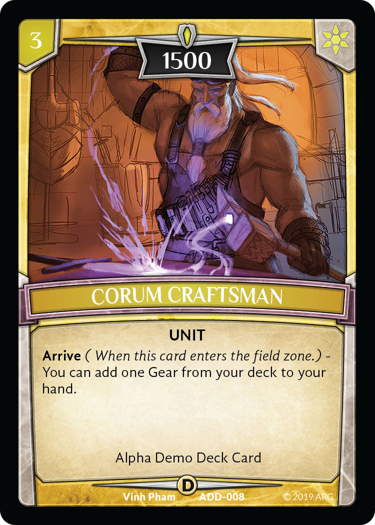 Corum Craftsman - Alpha Demo Intro Decks - Argent Saga TCG