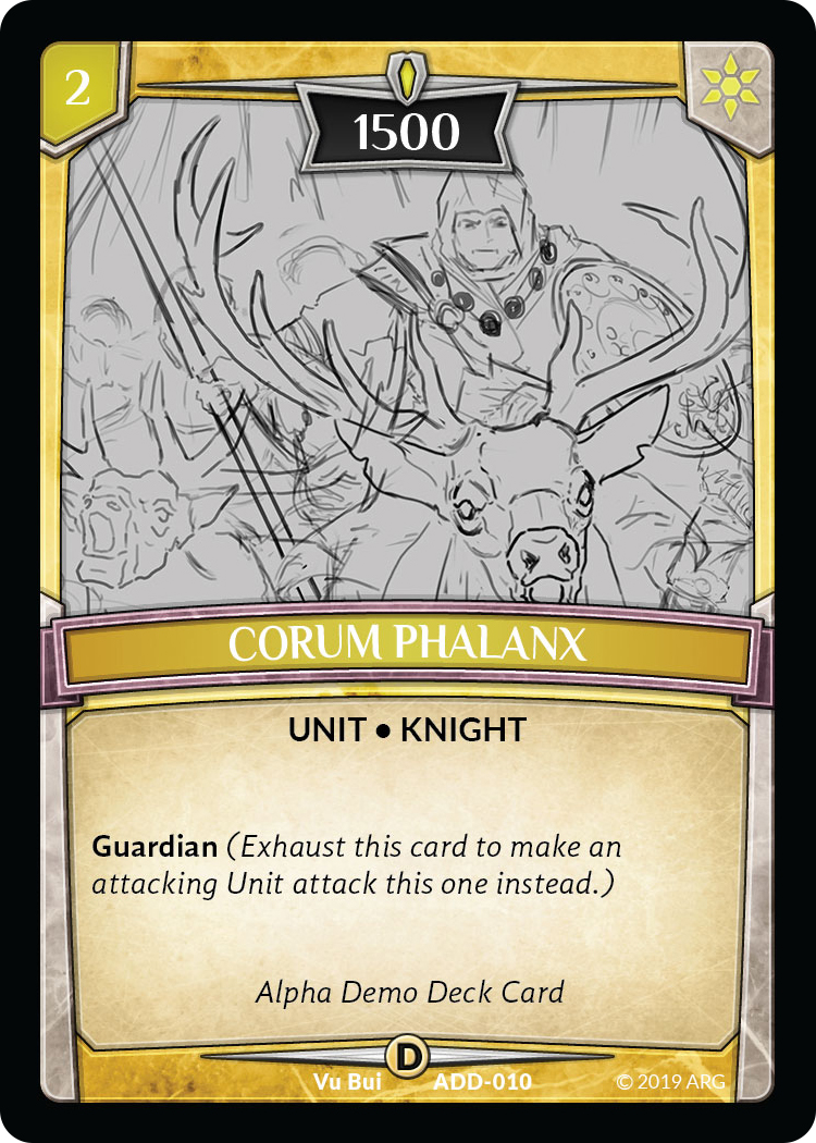 Corum Phalanx - Alpha Demo Intro Decks - Argent Saga TCG