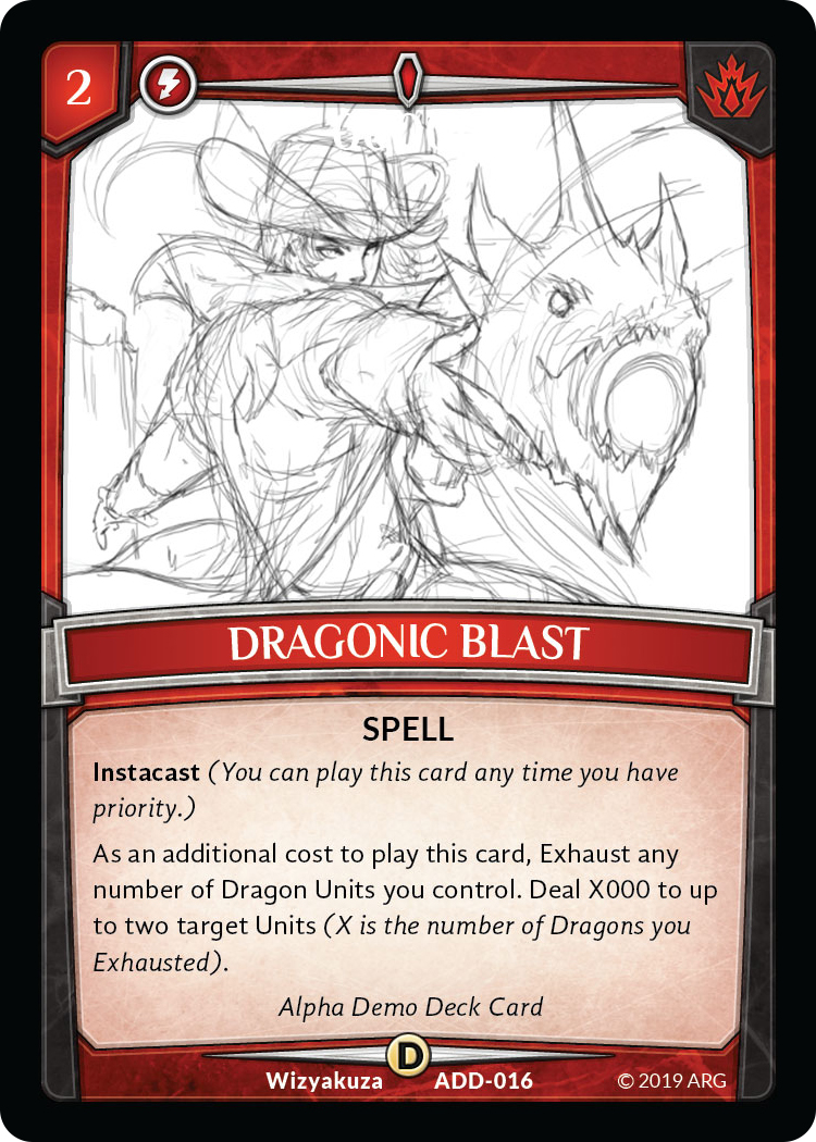 Dragonic Blast - Alpha Demo Intro Decks - Argent Saga TCG