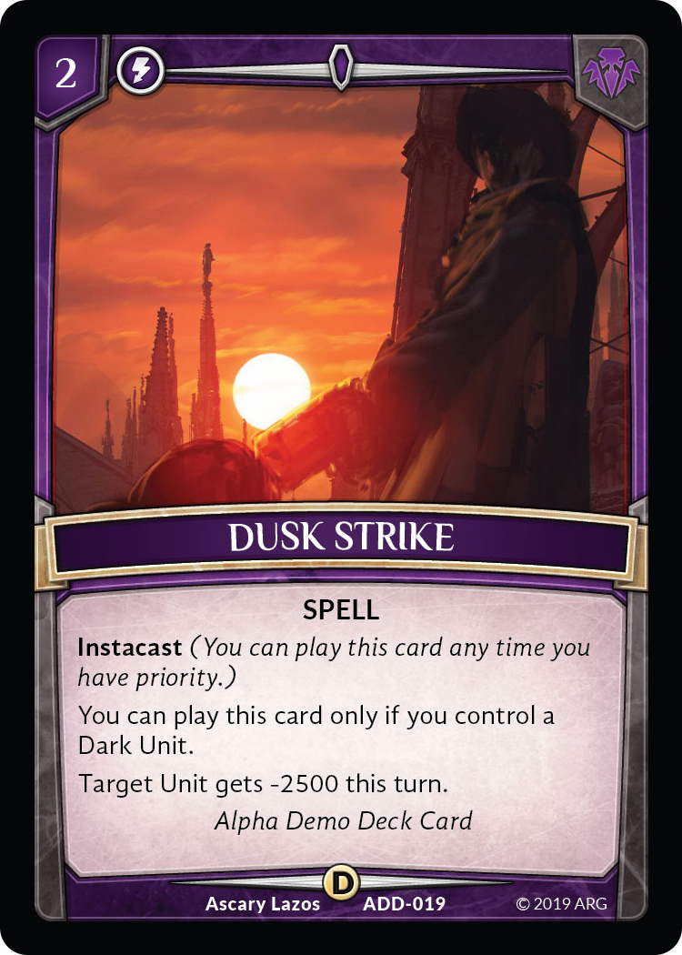 Dusk Strike Alpha Demo Intro Decks Argent Saga TCG Dusk Strike Alpha Demo Intro Decks Argent Saga TCG