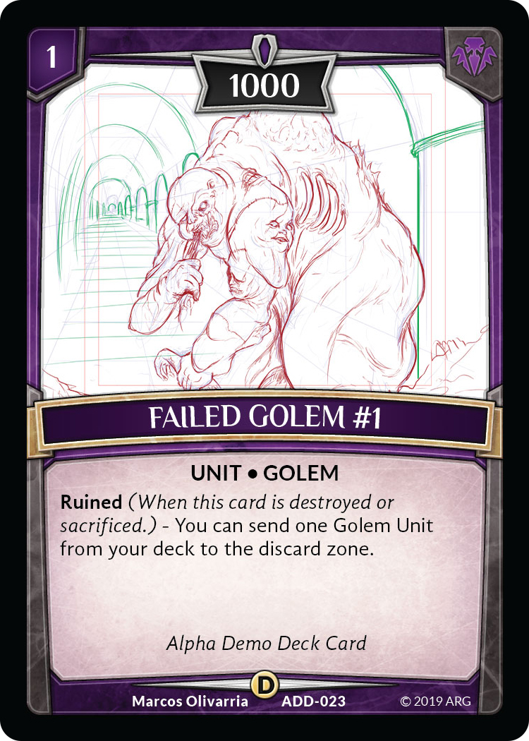 Failed Golem #1 - Alpha Demo Intro Decks - Argent Saga TCG