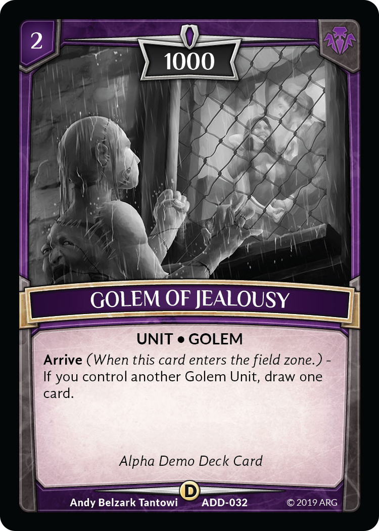 Golem of Jealousy - Alpha Demo Intro Decks - Argent Saga TCG