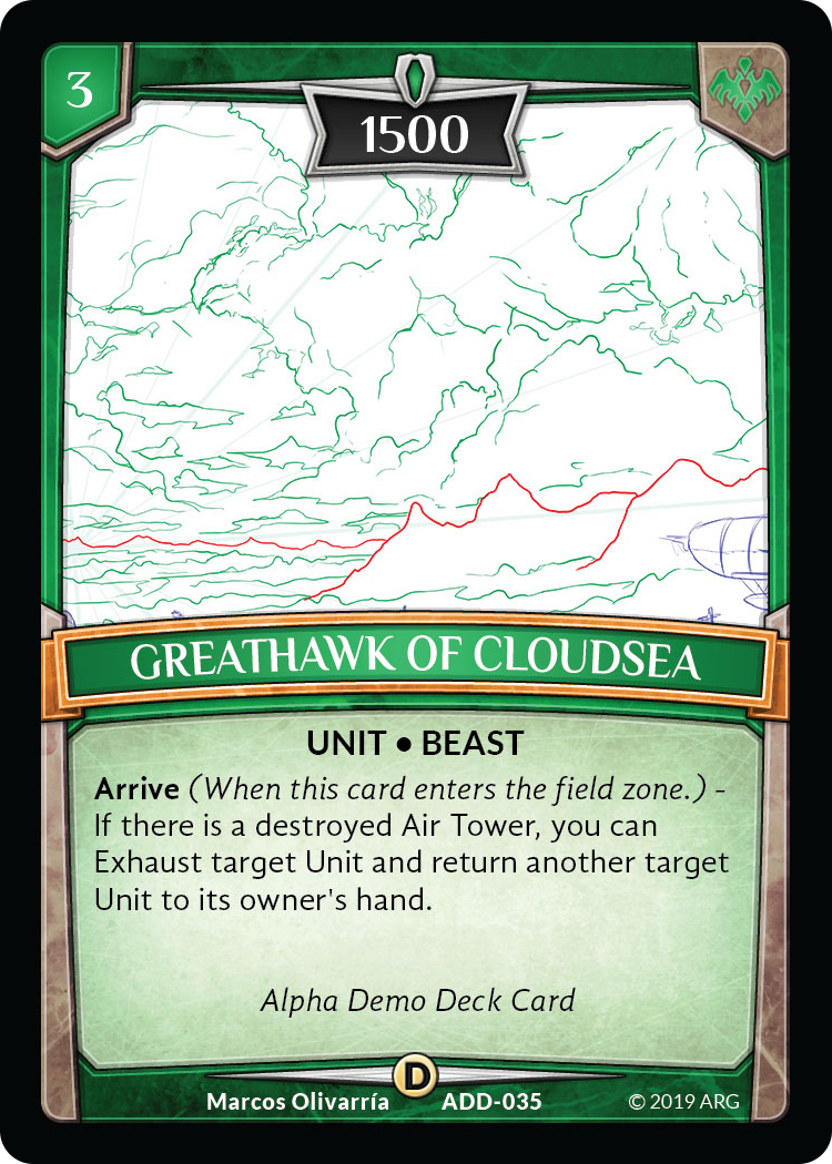 Greathawk of Cloudsea - Alpha Demo Intro Decks - Argent Saga TCG