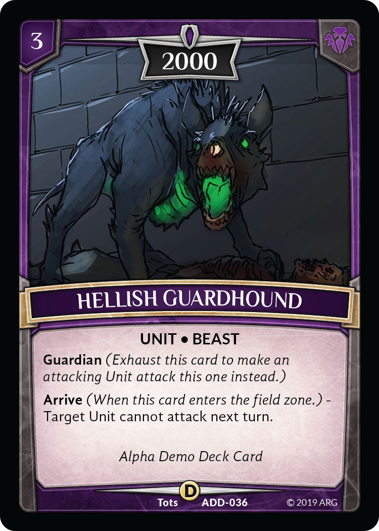 Hellish Guardhound - Alpha Demo Intro Decks - Argent Saga TCG