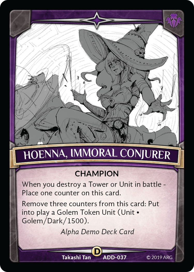 Hoenna, Immoral Conjurer - Alpha Demo Intro Decks - Argent Saga TCG