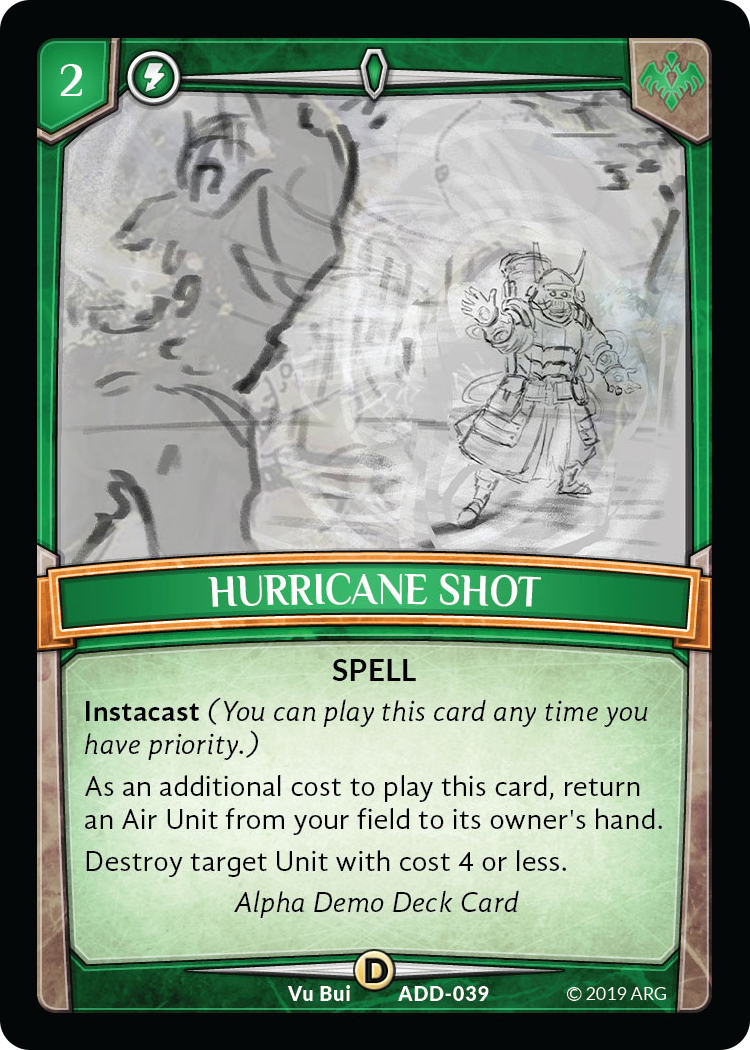 Hurricane Shot - Alpha Demo Intro Decks - Argent Saga TCG