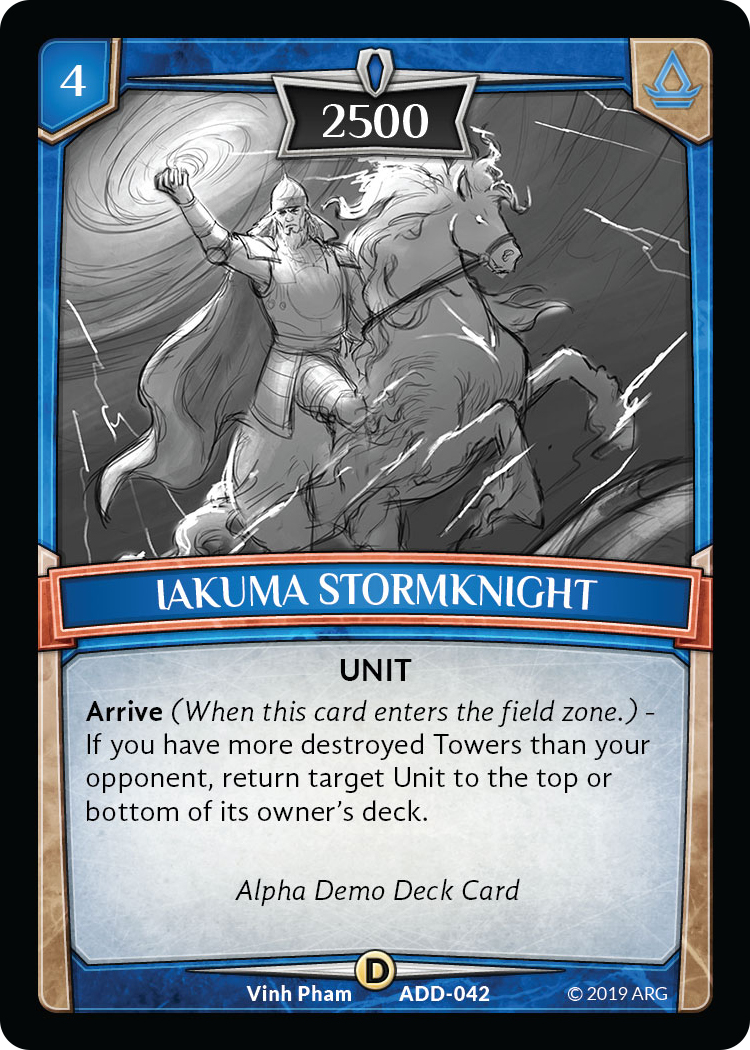 Iakuma Stormknight - Alpha Demo Intro Decks - Argent Saga TCG