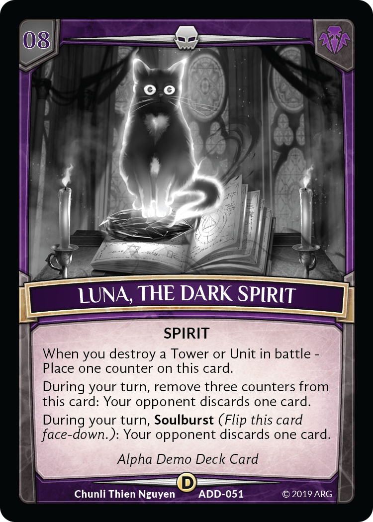 Luna, the Dark Spirit - Alpha Demo Intro Decks - Argent Saga TCG