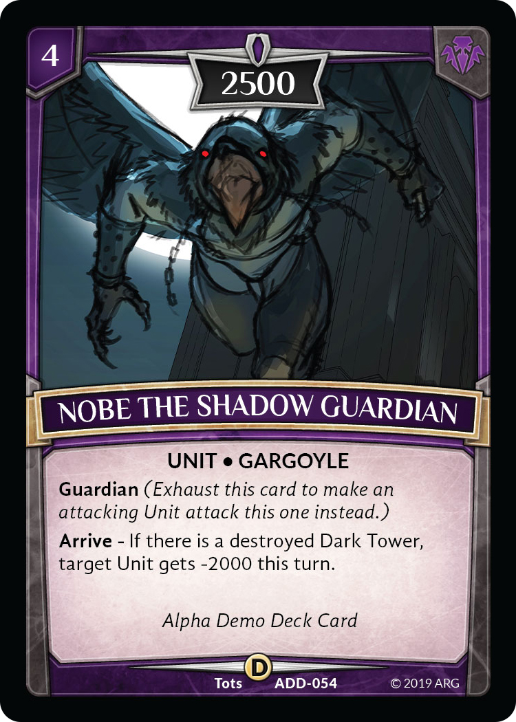 Nobe the Shadow Guardian - Alpha Demo Intro Decks - Argent Saga TCG