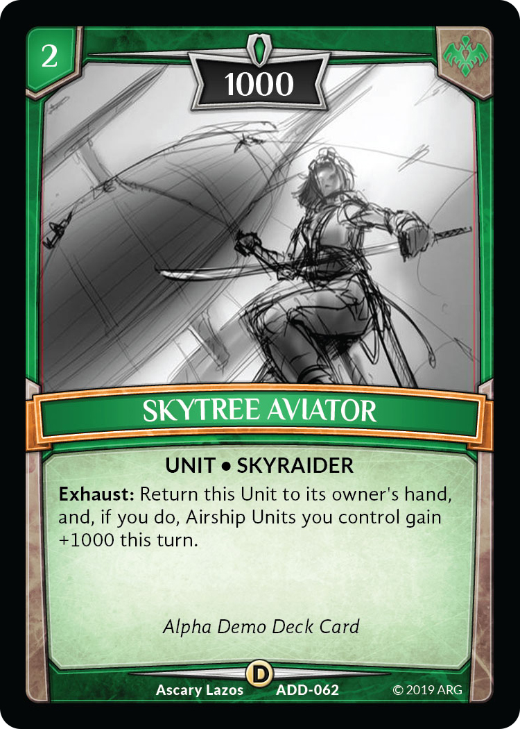 Skytree Aviator - Alpha Demo Intro Decks - Argent Saga TCG