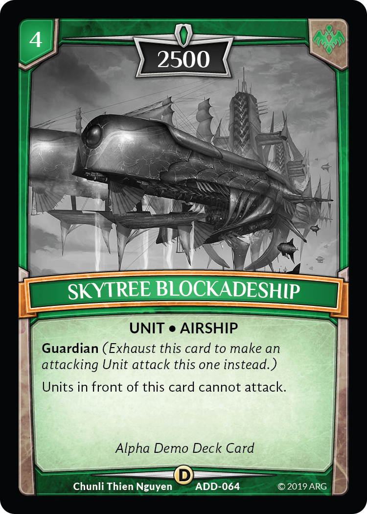 Skytree Blockadeship - Alpha Demo Intro Decks - Argent Saga TCG