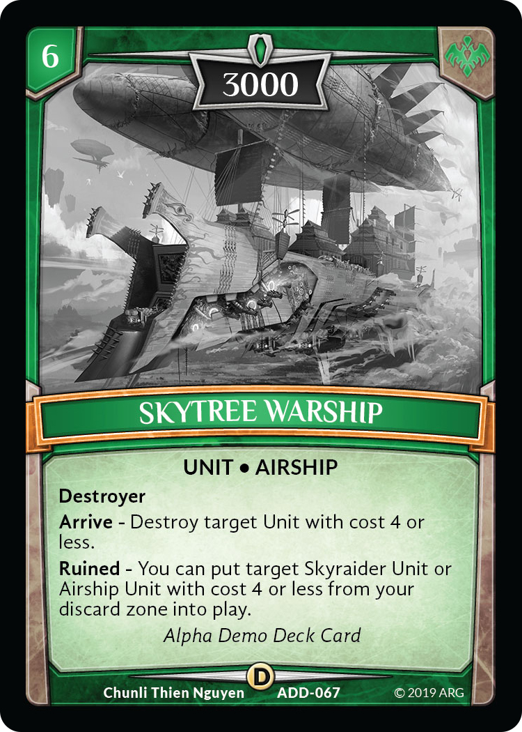 Skytree Warship - Alpha Demo Intro Decks - Argent Saga TCG
