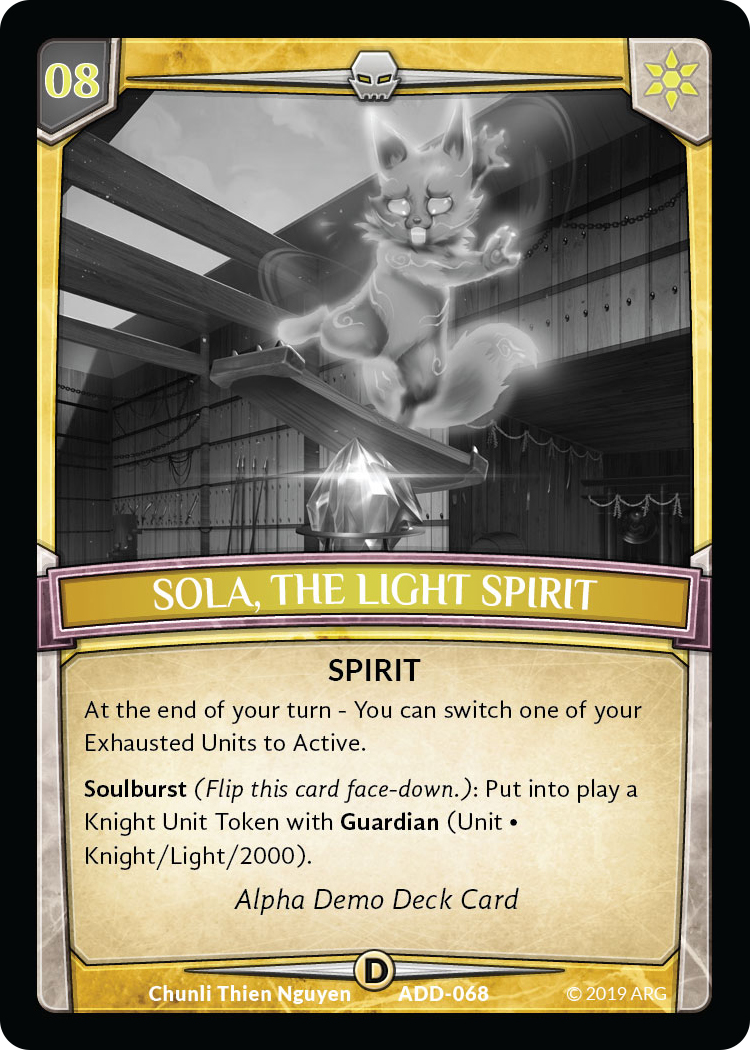 Sola, the Light Spirit - Alpha Demo Intro Decks - Argent Saga TCG