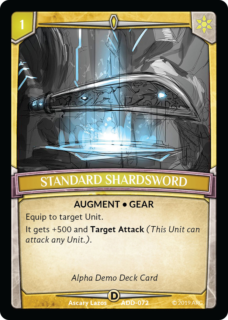Standard Shardsword - Alpha Demo Intro Decks - Argent Saga TCG