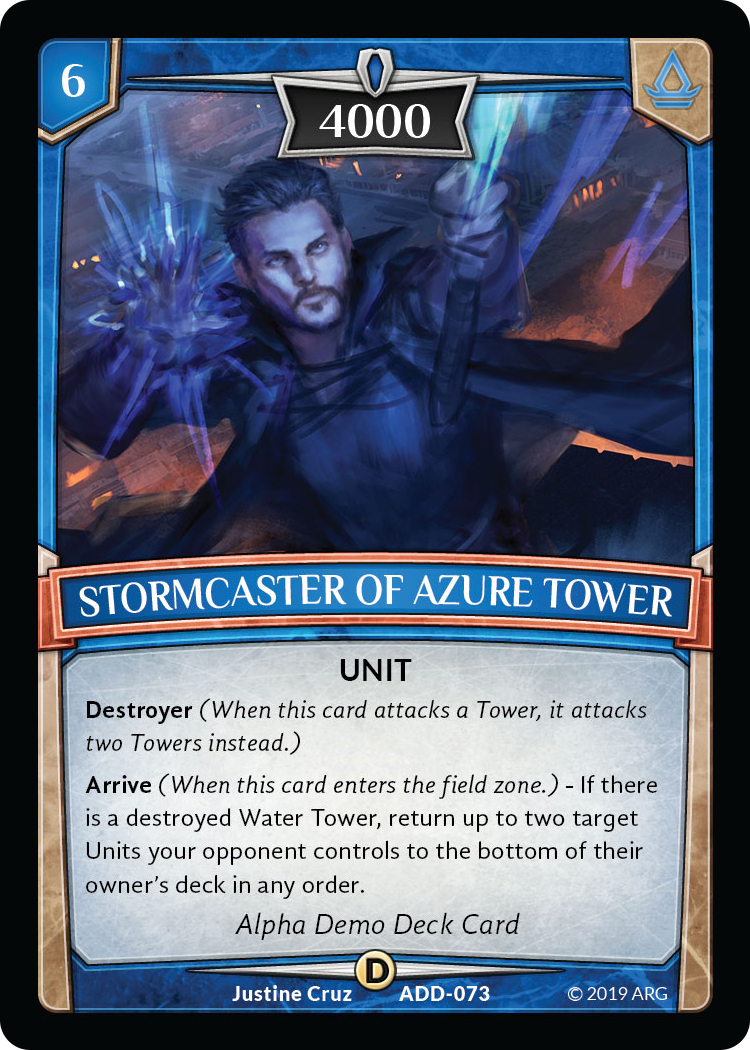 Stormcaster of Azure Tower - Alpha Demo Intro Decks - Argent Saga TCG