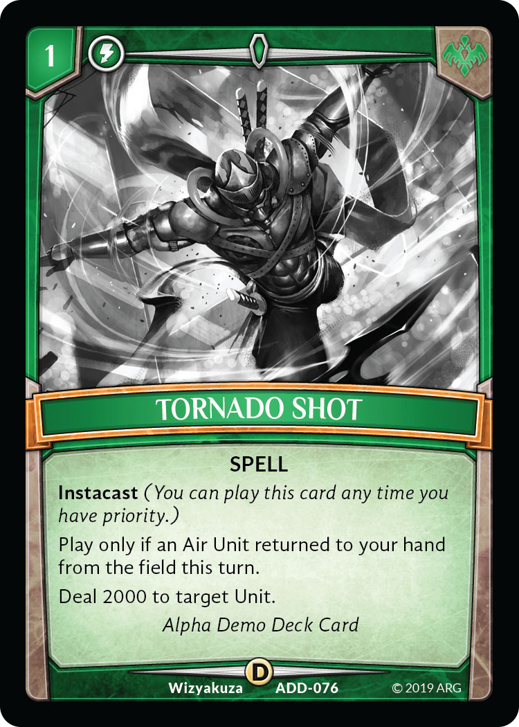 Tornado Shot - Alpha Demo Intro Decks - Argent Saga TCG