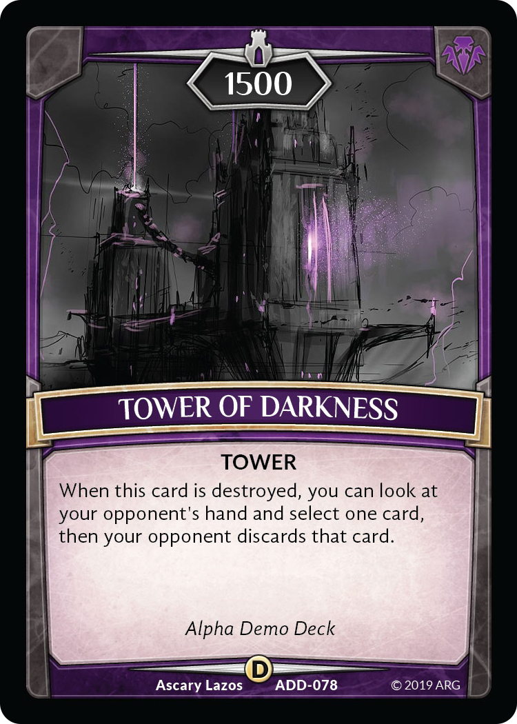 Tower of Darkness - Alpha Demo Intro Decks - Argent Saga TCG
