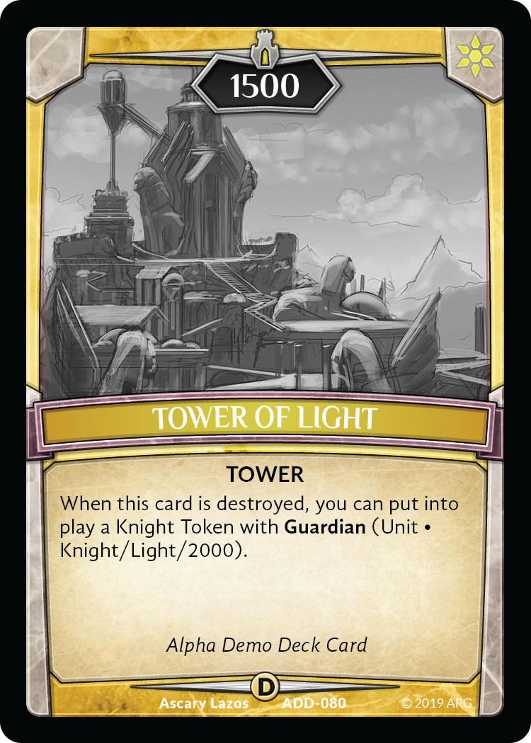 Tower of Light - Alpha Demo Intro Decks - Argent Saga TCG