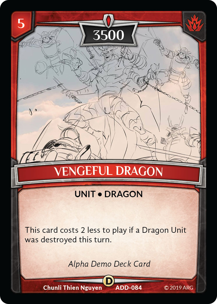Vengeful Dragon - Alpha Demo Intro Decks - Argent Saga TCG